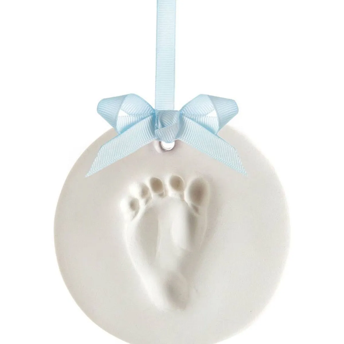 Holiday Decorations-Pearhead Babyprint Ornament - White