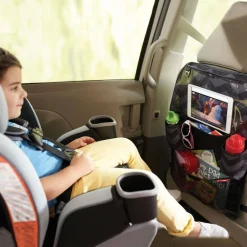 Car Seat Accessories-Skip Hop Backseat Organizer Tonal Chevron