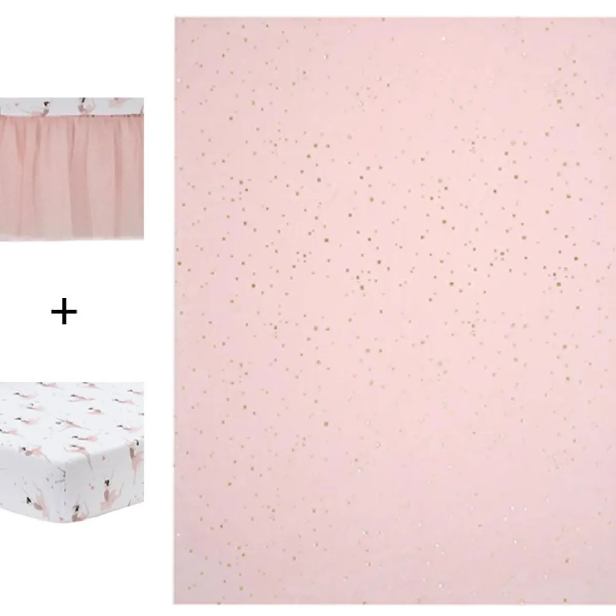 Crib Bedding Sets-Lambs & Ivy Ballerina Baby 3 Piece Crib Set