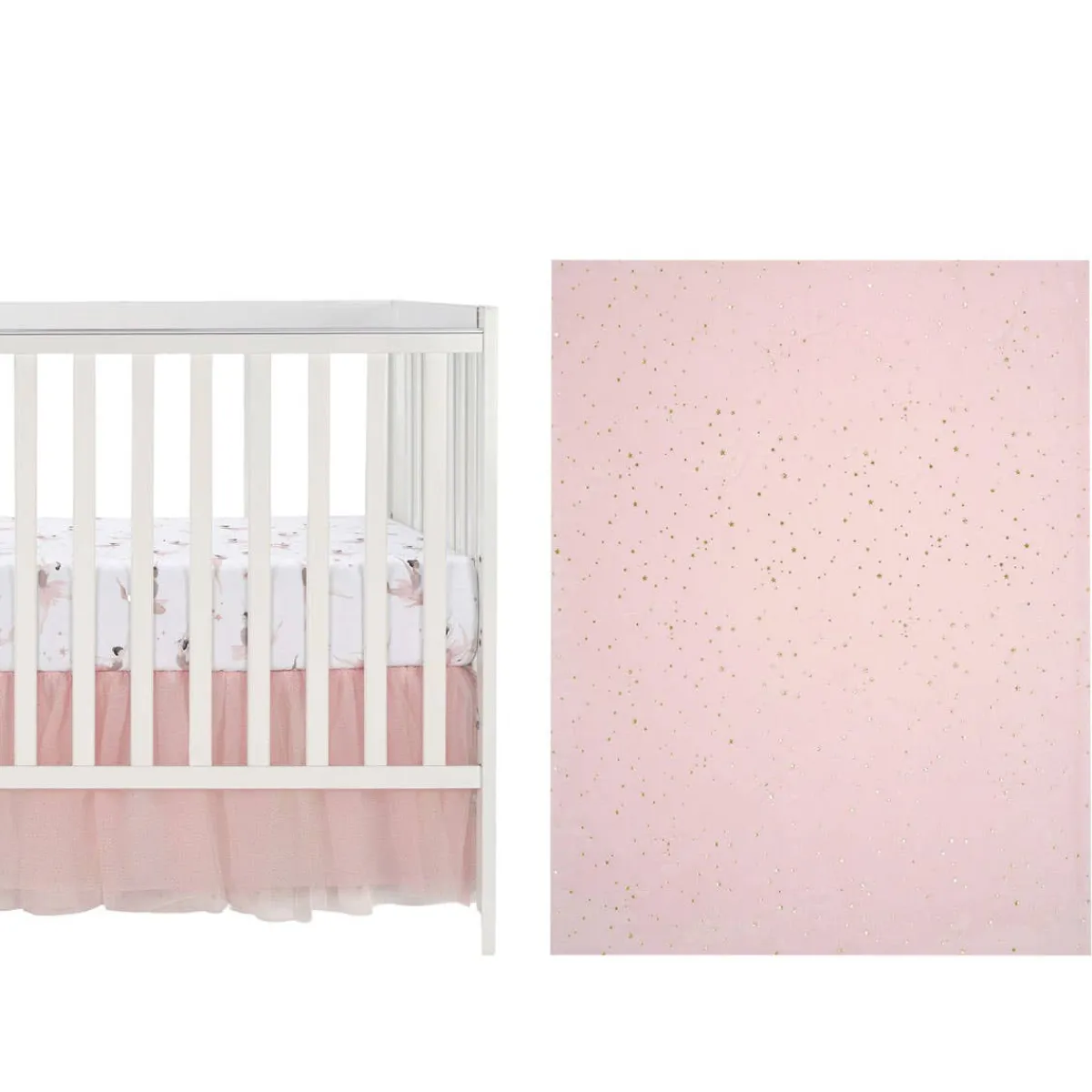 Crib Bedding Sets-Lambs & Ivy Ballerina Baby 3 Piece Crib Set