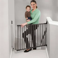 Baby Gates + Babyproofing-KidCo Bamboo Angle Mount Wood Safeway - Grey