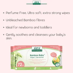 Wellness Balms + Wipes|Baby Wipes-Aleva Naturals Bamboo Baby Sensitive Wipes (72ct)