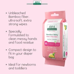 Wellness Balms + Wipes-Aleva Naturals Bamboo Hand & Face Wipes (30ct)