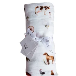 Blankets|Sleep Sacks + Wraps-Lil North Co. Bamboo Muslin Swaddle