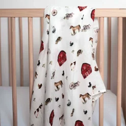 Blankets|Sleep Sacks + Wraps-Lil North Co. Bamboo Muslin Swaddle