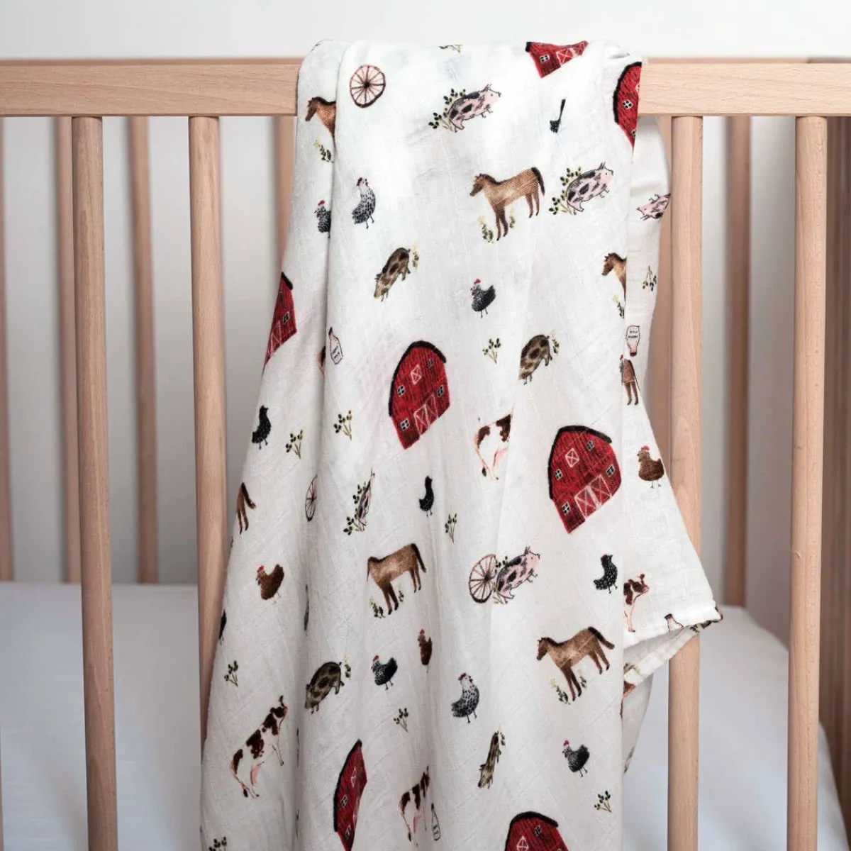 Blankets|Sleep Sacks + Wraps-Lil North Co. Bamboo Muslin Swaddle
