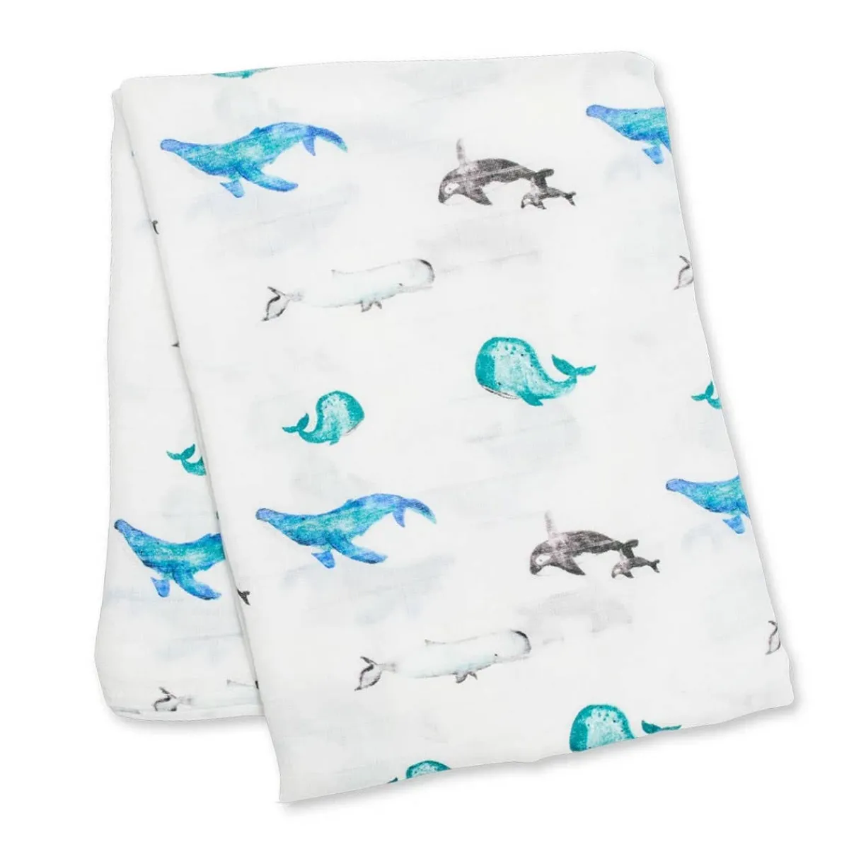 Blankets|Sleep Sacks + Wraps-Lulujo Bamboo Muslin Swaddle