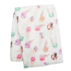 Blankets|Sleep Sacks + Wraps-Lulujo Bamboo Muslin Swaddle