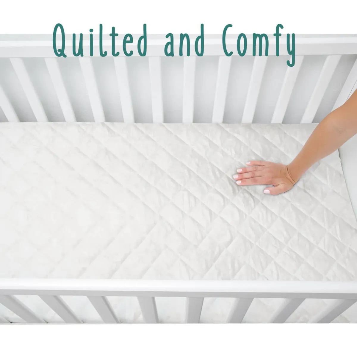 Crib Mattress Protection-Baby Works Bamboo Quilted & Fitted Crib Mattress Protector