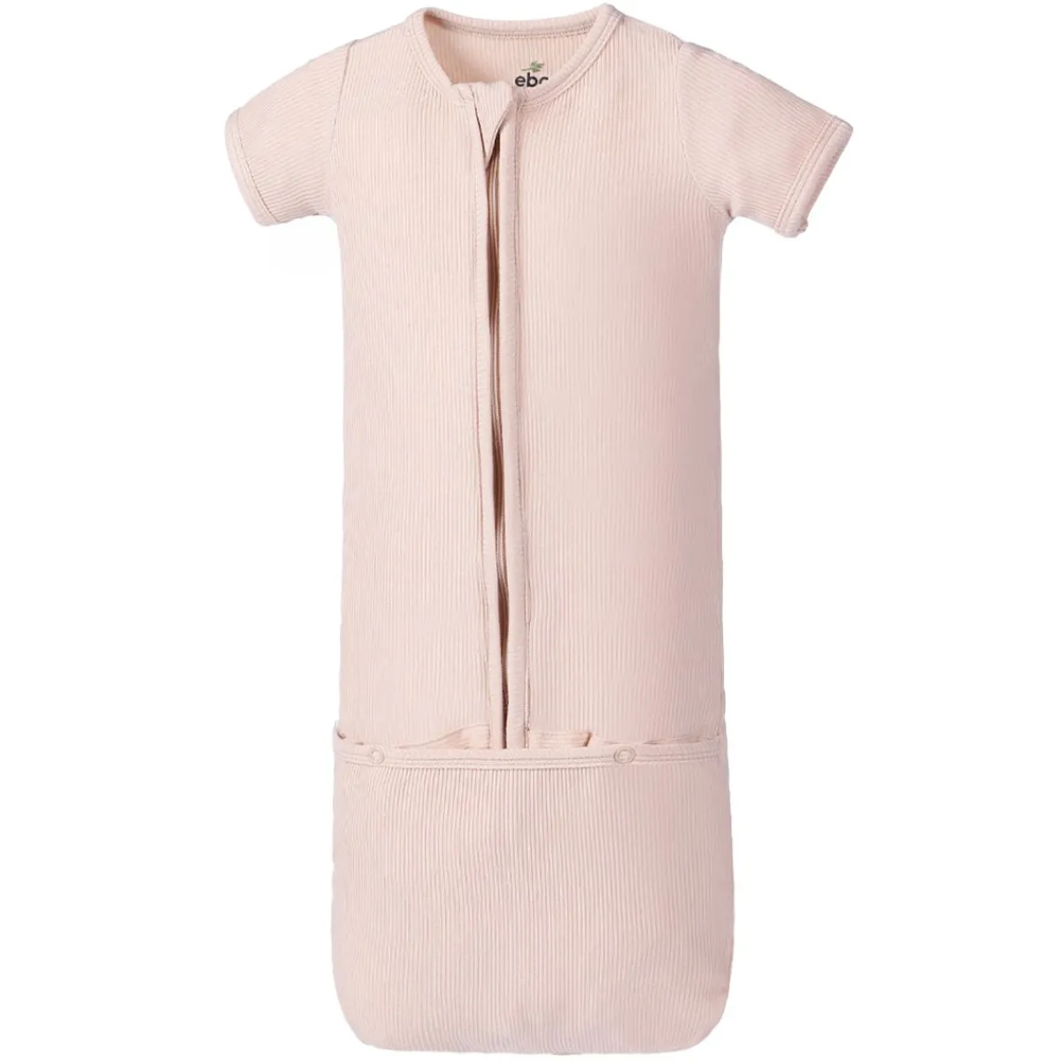 Nightgowns-Earth Baby Outfitters Bamboo Ribbed Short Sleeve Convertible Gown