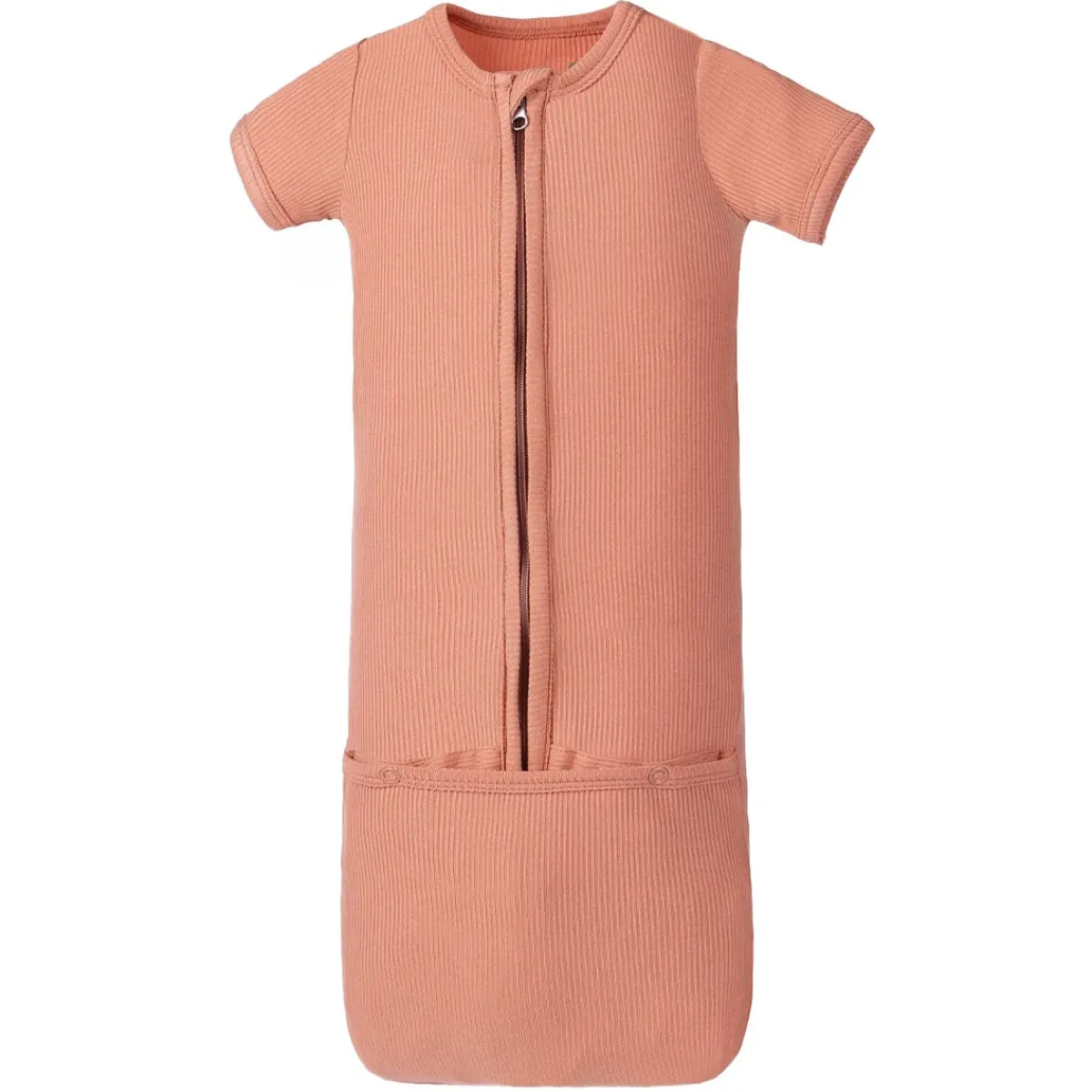 Nightgowns-Earth Baby Outfitters Bamboo Ribbed Short Sleeve Convertible Gown