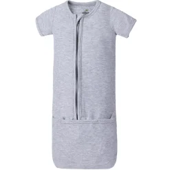 Nightgowns-Earth Baby Outfitters Bamboo Ribbed Short Sleeve Convertible Gown