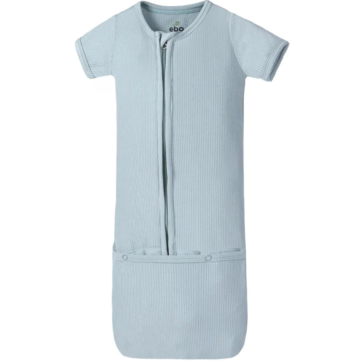 Nightgowns-Earth Baby Outfitters Bamboo Ribbed Short Sleeve Convertible Gown
