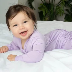 Onesies|Sleepers-Silkberry Baby Bamboo Ruffle Footie (Solid)