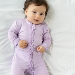 Onesies|Sleepers-Silkberry Baby Bamboo Ruffle Footie (Solid)