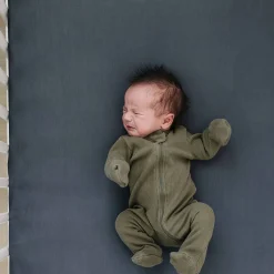 Crib Fitted Sheets-Mebie Baby Bamboo Stretch Crib Sheet