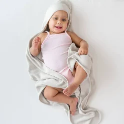 Towels + Cloths-Kyte Baby Bamboo Terry Hooded Infant Bath Towel
