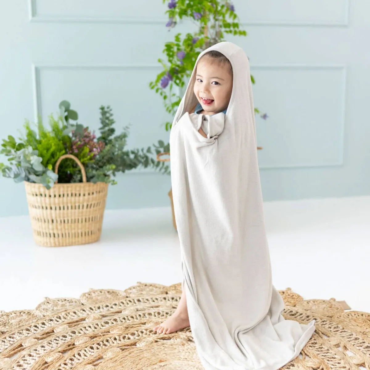 Towels + Cloths-Kyte Baby Bamboo Terry Hooded Toddler Bath Towel