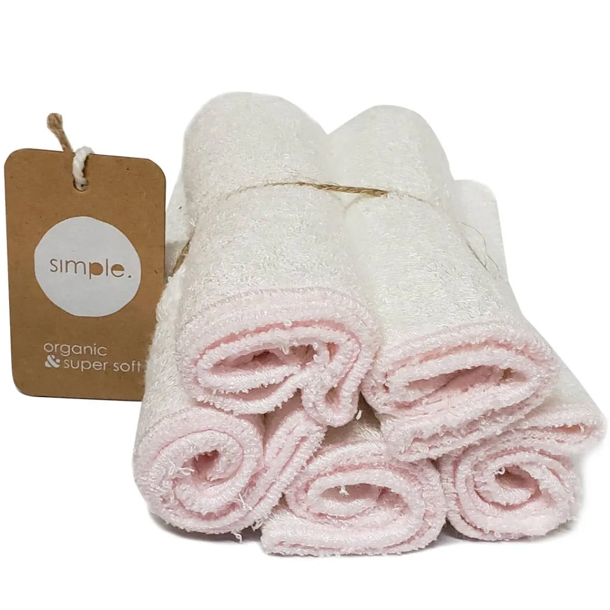 Towels + Cloths-Simple Bamboo Wash Cloths (5 Pack)
