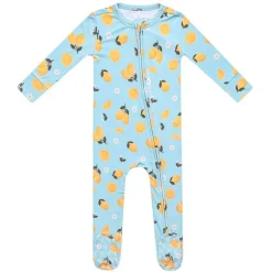 Onesies|Sleepers-Copper Pearl Bamboo Zip-Up Footie