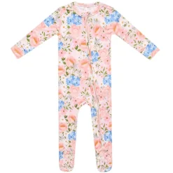 Onesies|Sleepers-Copper Pearl Bamboo Zip-Up Footie