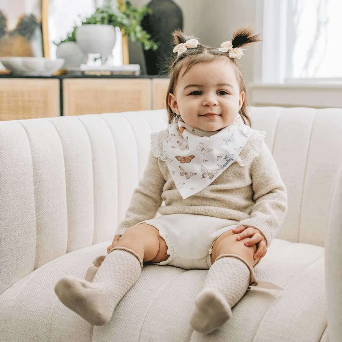 Bibs + Burps-Copper Pearl Bandana Bib (4 Pack)