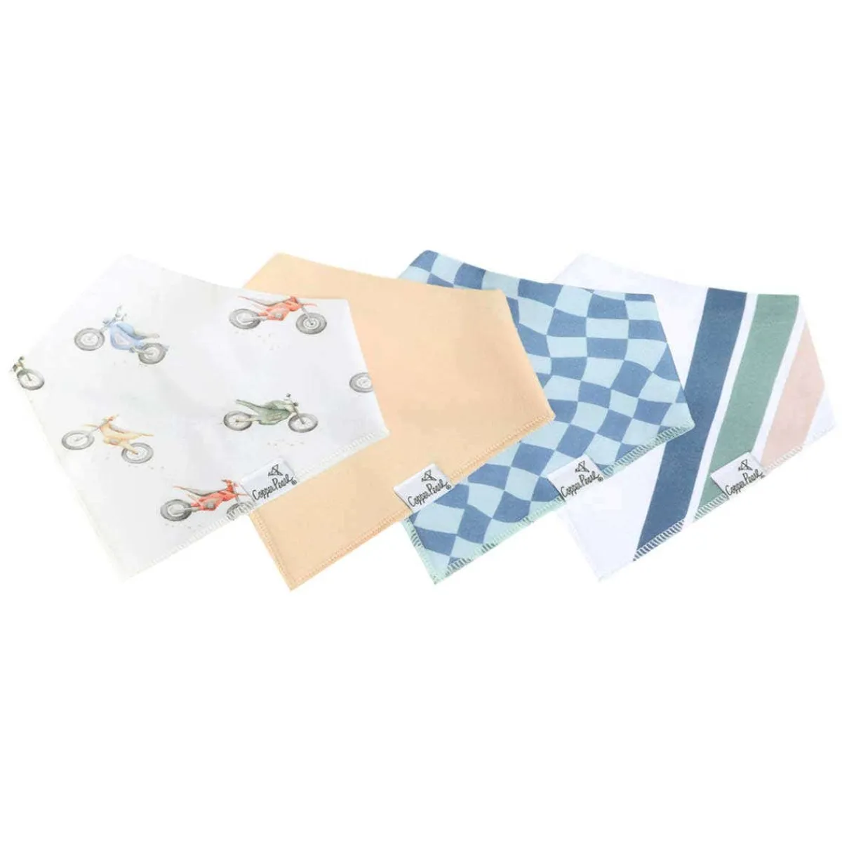 Bibs + Burps-Copper Pearl Bandana Bib (4 Pack)