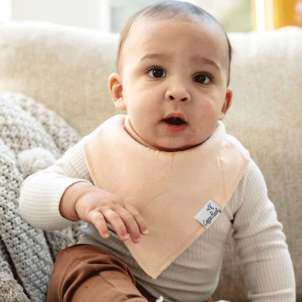 Bibs + Burps-Copper Pearl Bandana Bib (4 Pack)