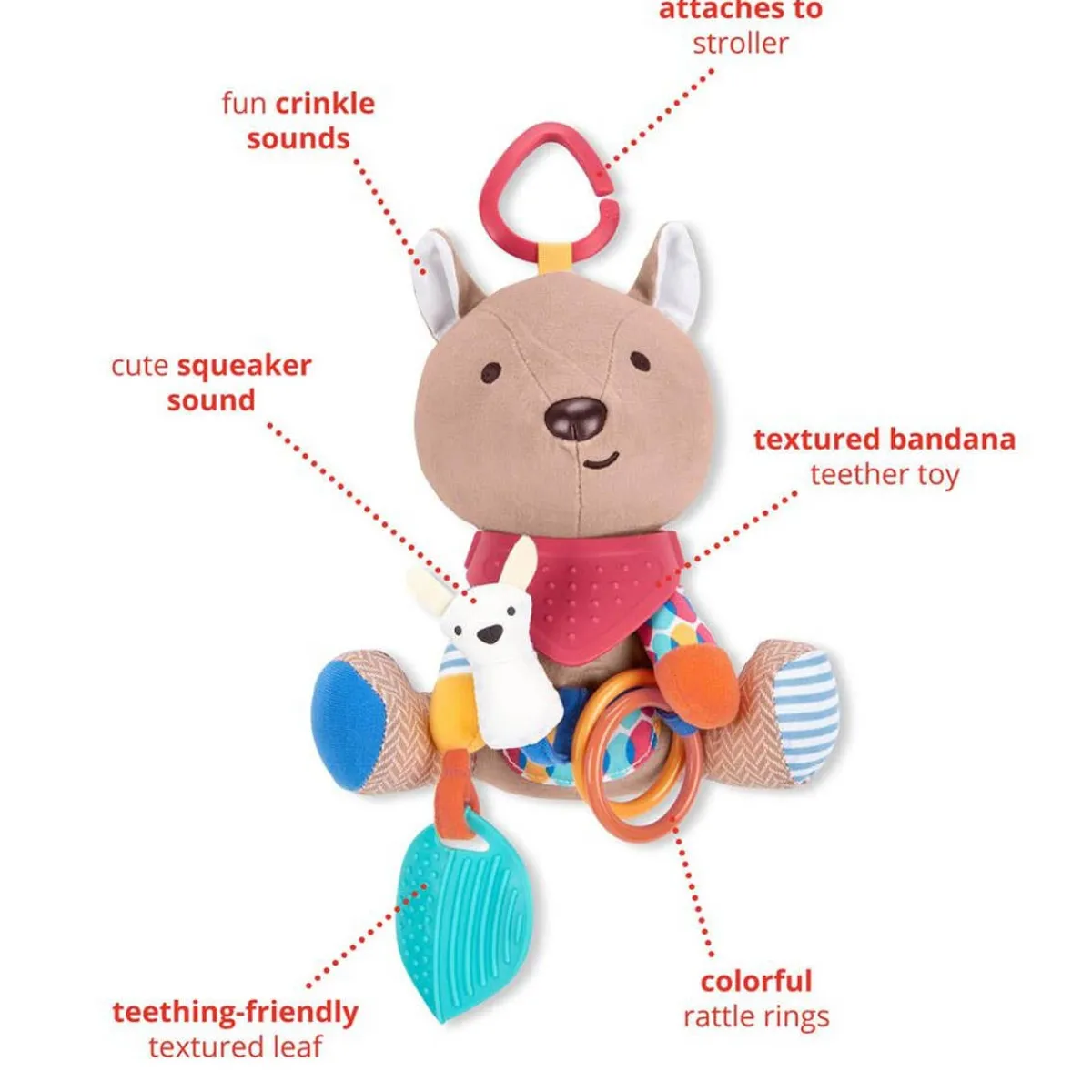 Stroller Toys-Skip Hop Bandana Buddies