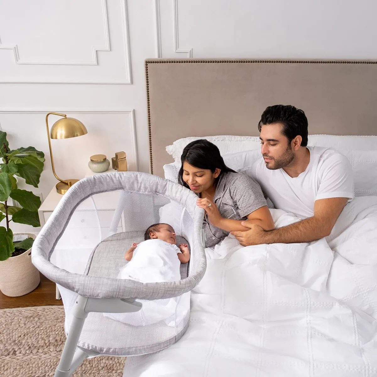 Bassinets-Halo BassiNest Flex Sleeper Heather Weave