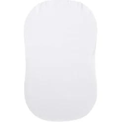 Oval Crib Bedding|Bassinet Sheets-Halo BassiNest Organic Fitted Sheet White