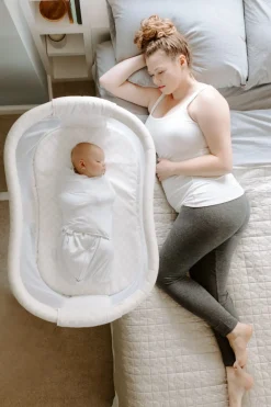 Bassinets-Halo BassiNest Swivel Sleeper (Essentia) Nautical