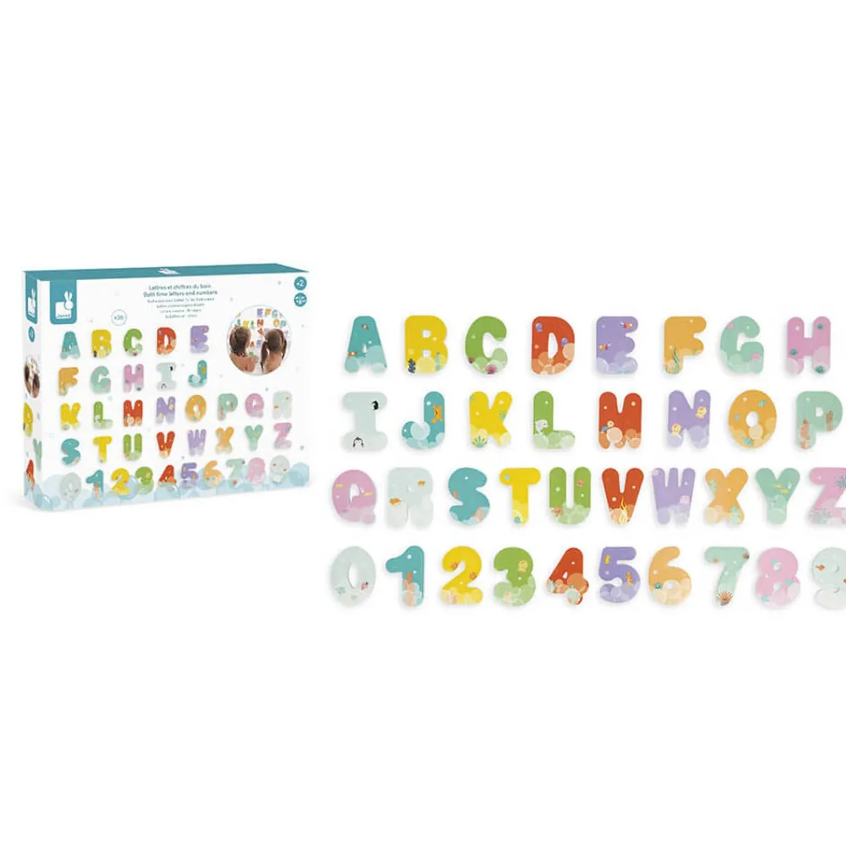 Play + Learn Toys|Bath Toys-Janod Bath Time Letters & Numbers