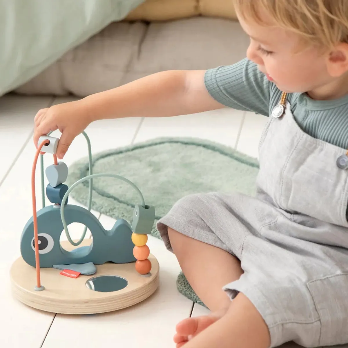Wooden Toys|Play + Learn Toys-Done By Deer Bead Maze Wally Blue