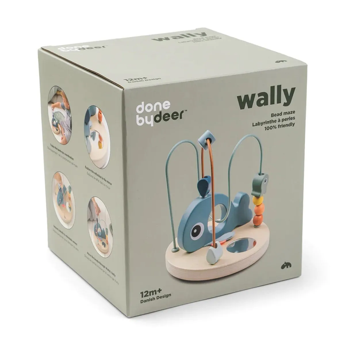 Wooden Toys|Play + Learn Toys-Done By Deer Bead Maze Wally Blue