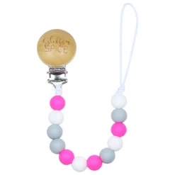 Pacifier Clips|Pacifiers + Clips-Glitter & Spice Bead Pacifier Clip