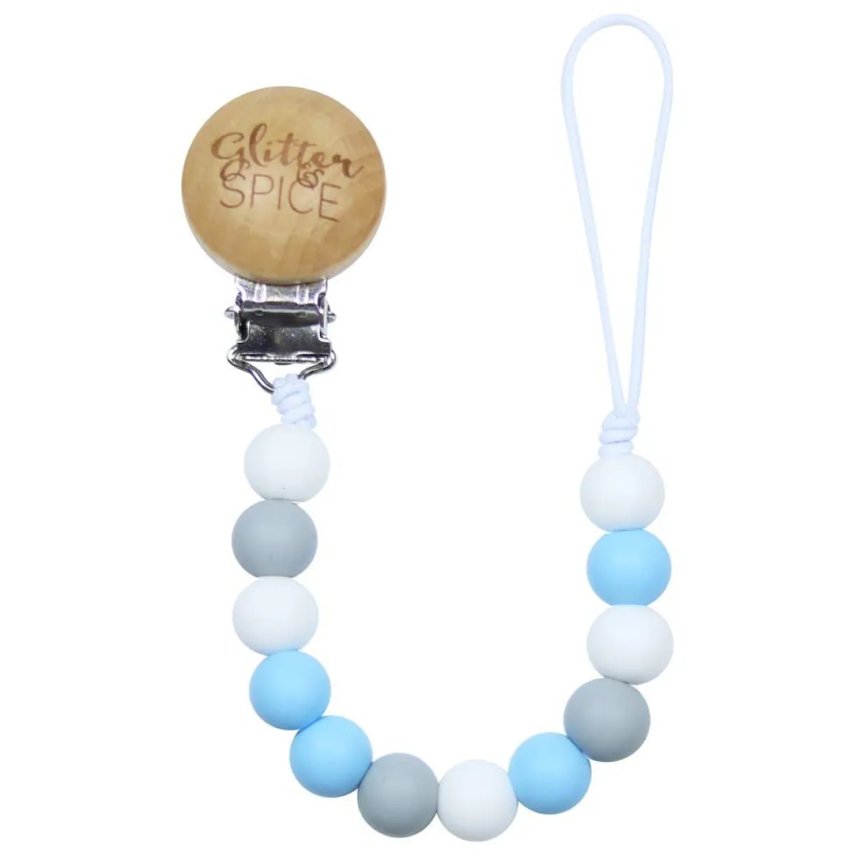 Pacifier Clips|Pacifiers + Clips-Glitter & Spice Bead Pacifier Clip