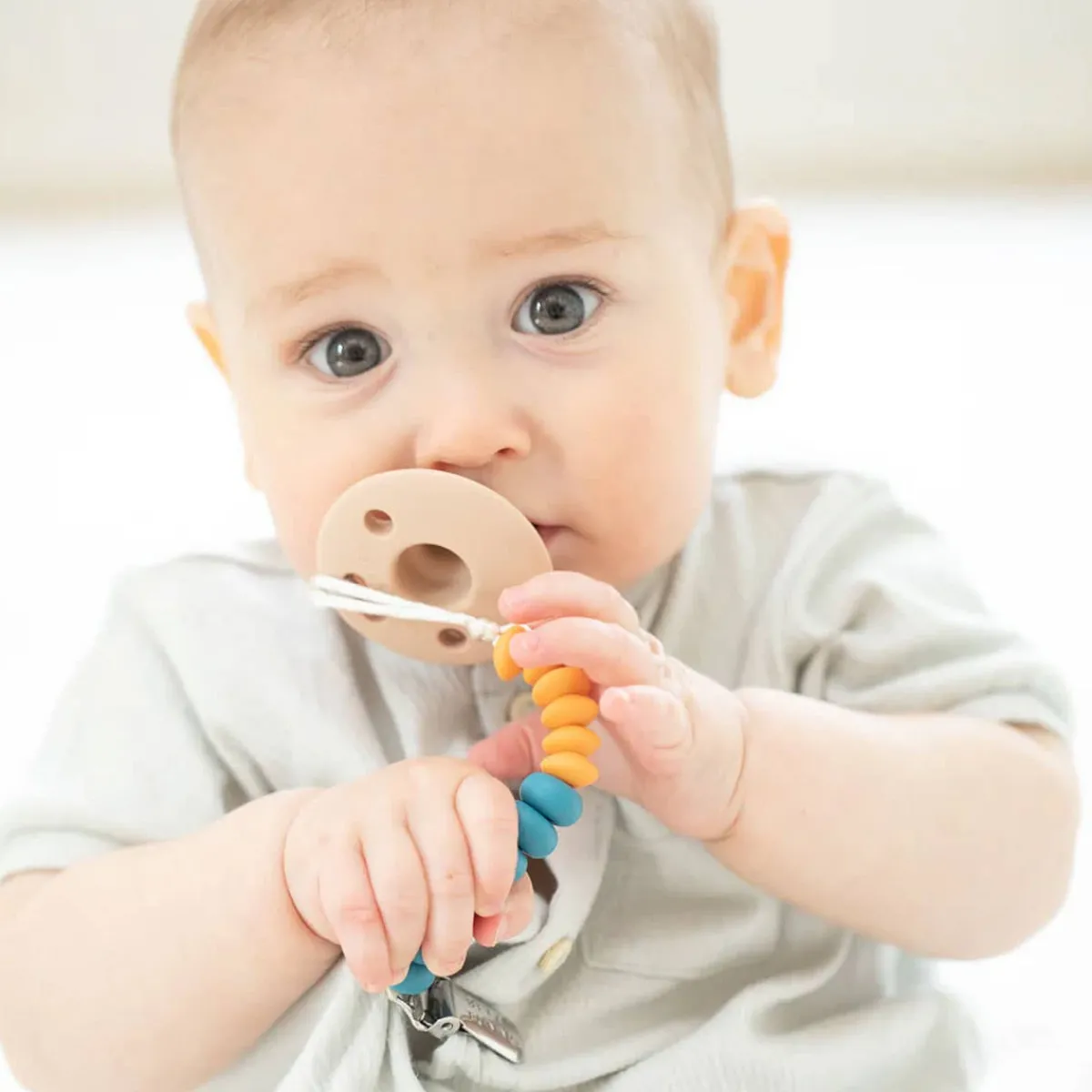 Pacifier Clips|Pacifiers + Clips-Bella Tunno Beaded Pacifier Clip