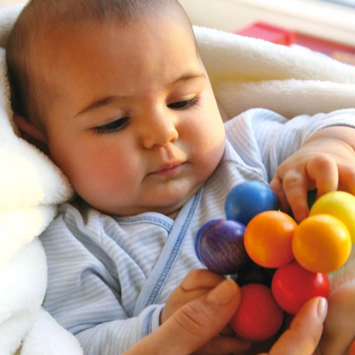 Wooden Toys-Grimm's Beads Grasper - Multi
