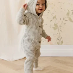 Rompers-Jamie Kay Bear Knit Onepiece