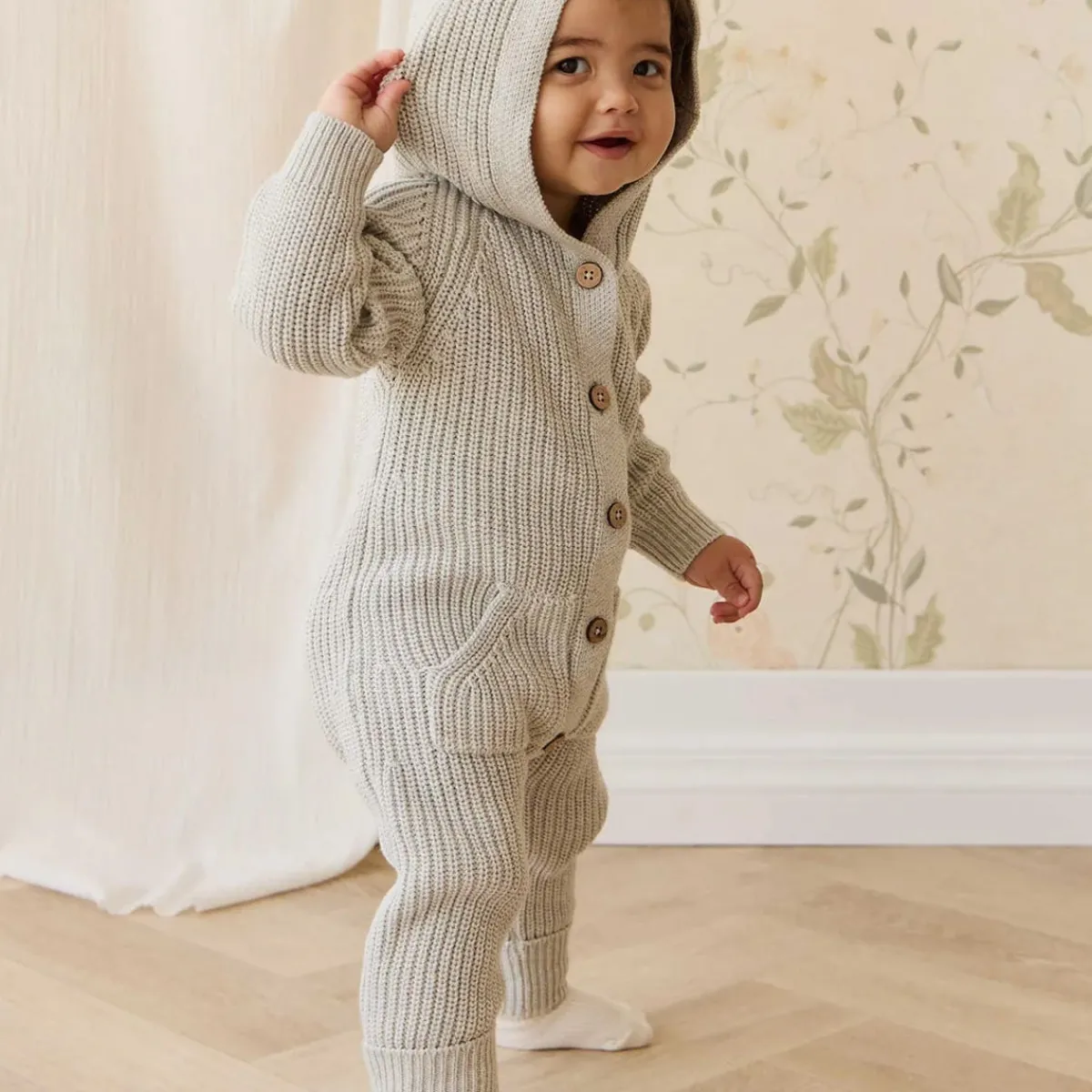 Rompers-Jamie Kay Bear Knit Onepiece