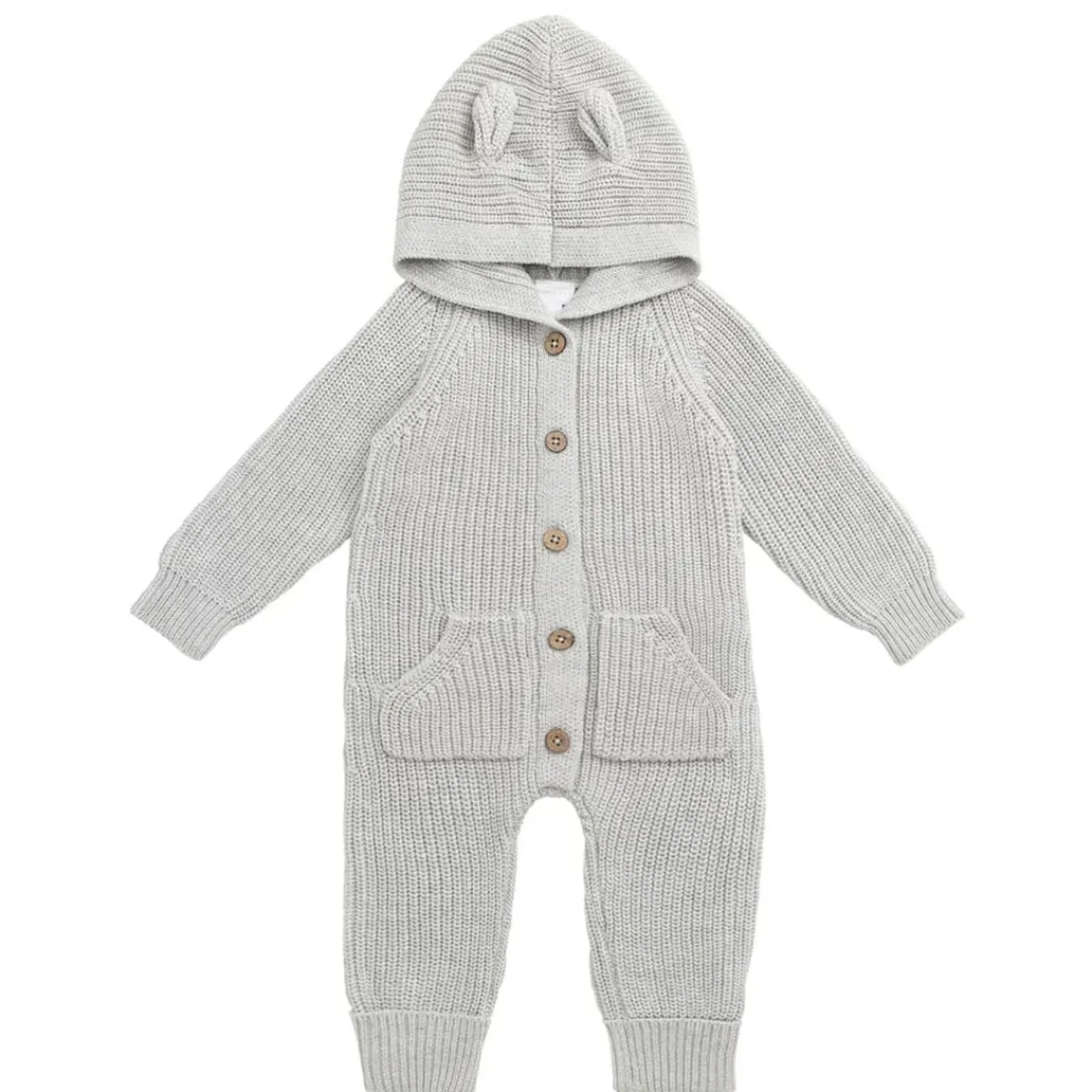 Rompers-Jamie Kay Bear Knit Onepiece