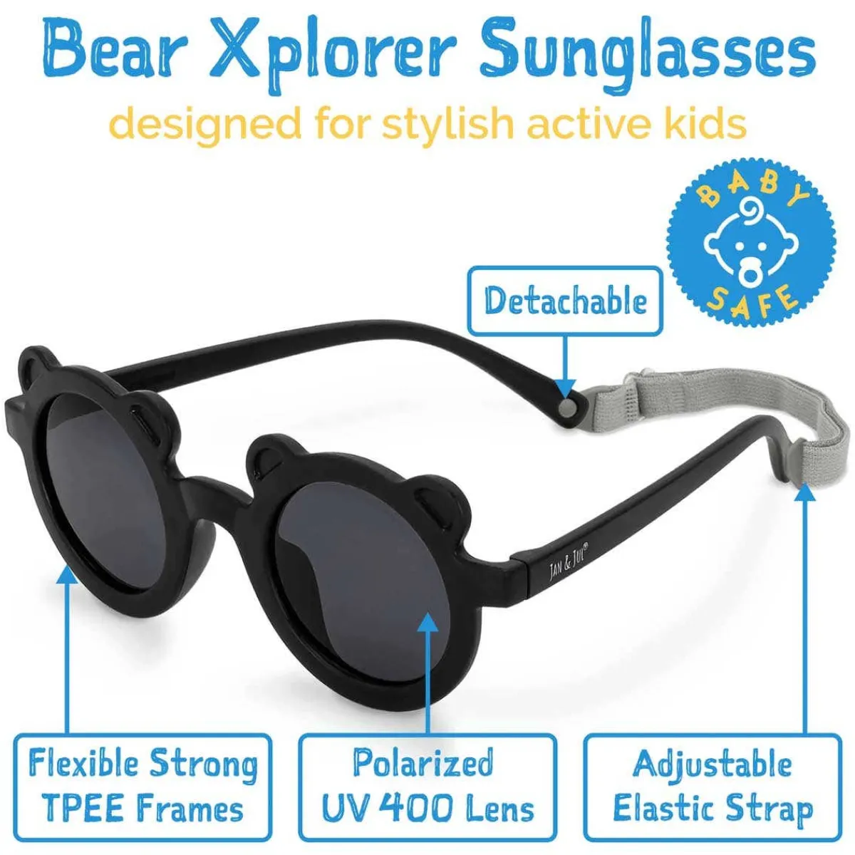 Sunglasses-Jan & Jul Bear Polarized Kids Sunglasses