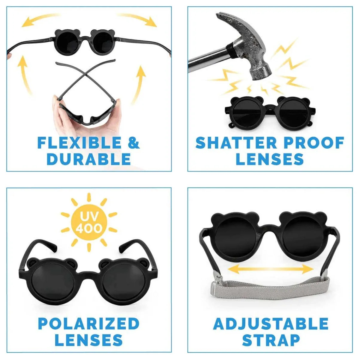 Sunglasses-Jan & Jul Bear Polarized Kids Sunglasses