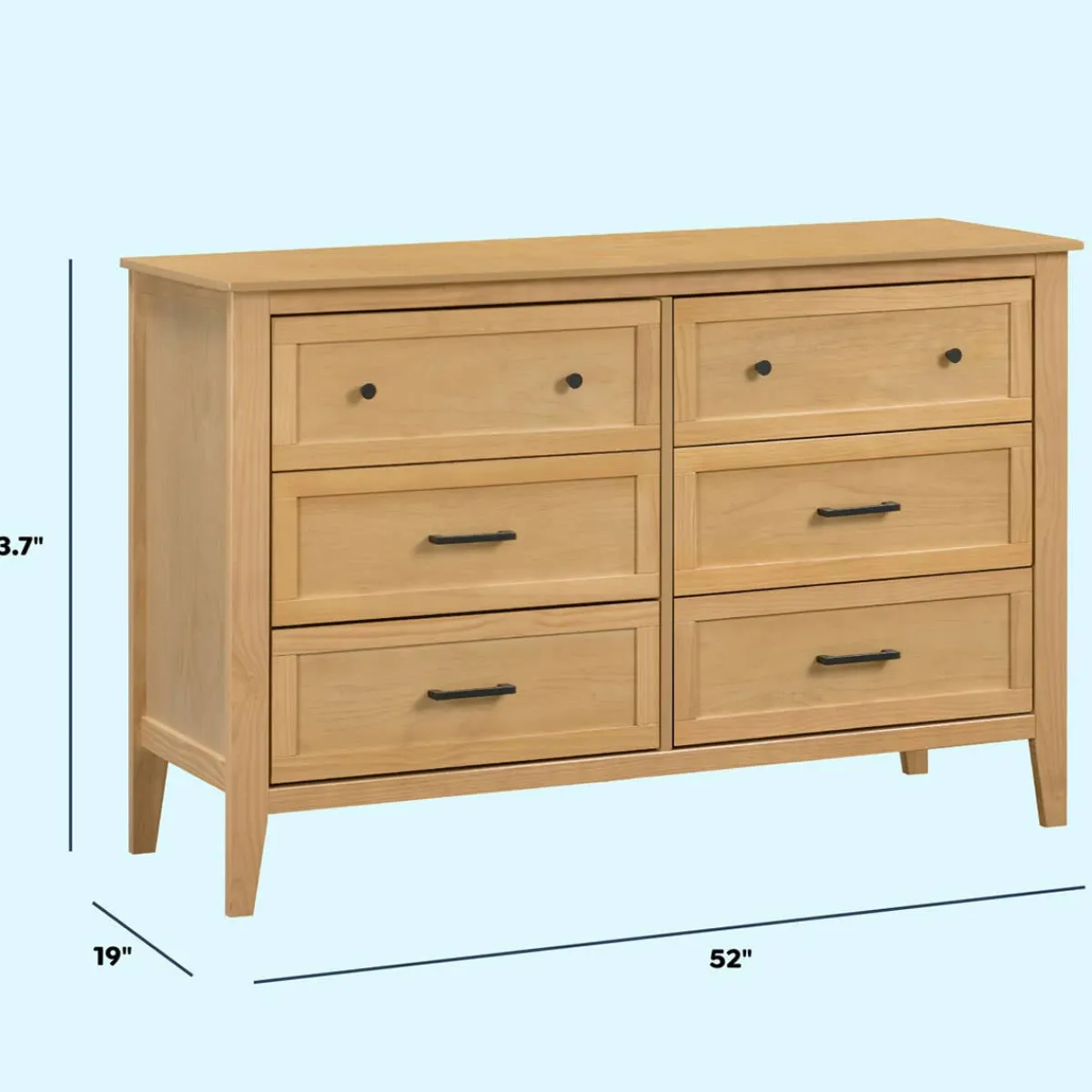 Dressers-DaVinci Beau 6 Drawer Dresser