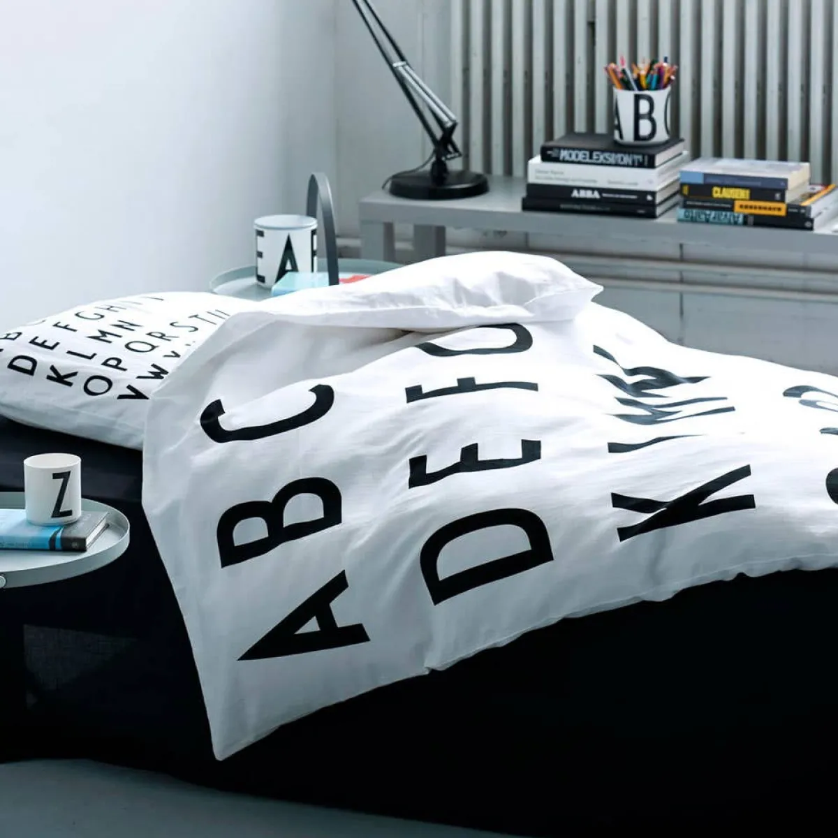 Kids Bedding-Design Letters Bed Linen - Adult Black