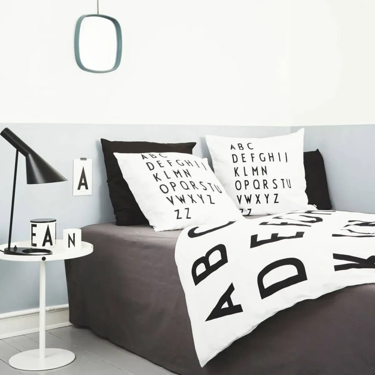 Kids Bedding-Design Letters Bed Linen - Adult Black