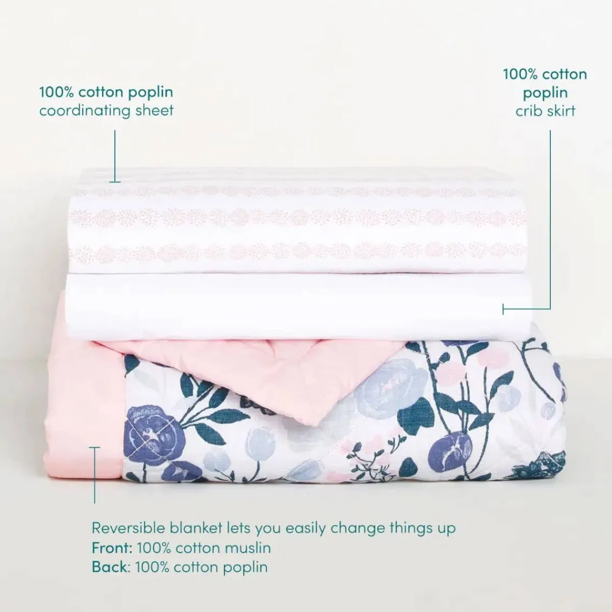Crib Bedding Sets-aden + anais essentials Bedding Set (3 Piece)