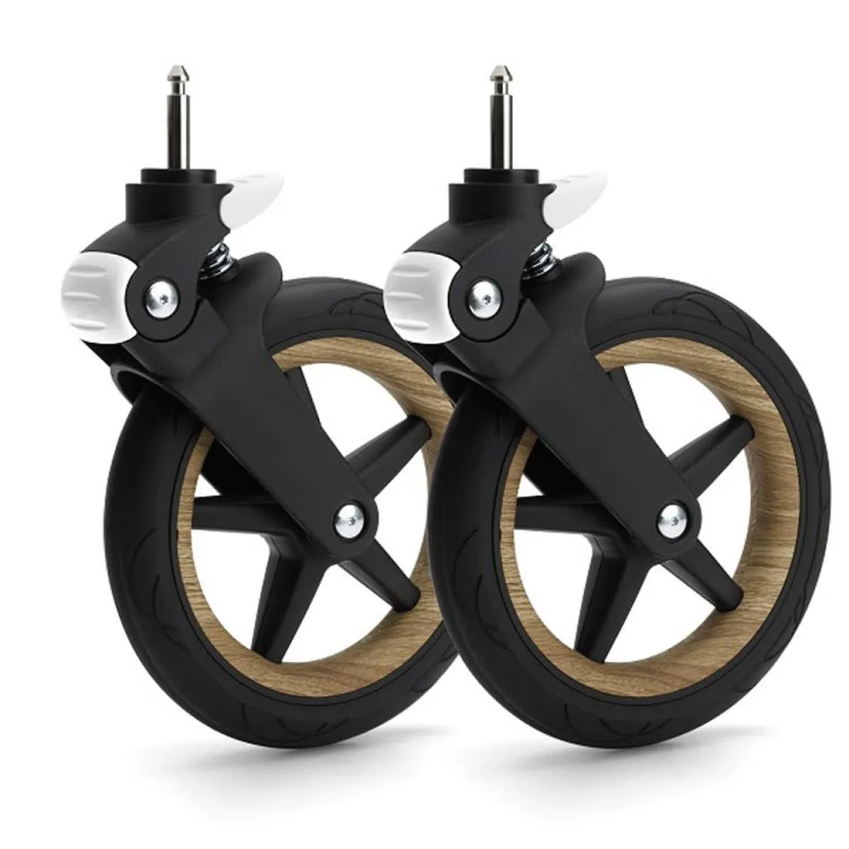 Stroller Accessories-Bugaboo Bee5 - Wheel Caps (Signature) Wood