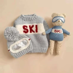 Plush Animals-Blueberry Hill Benjamin Ski Bear